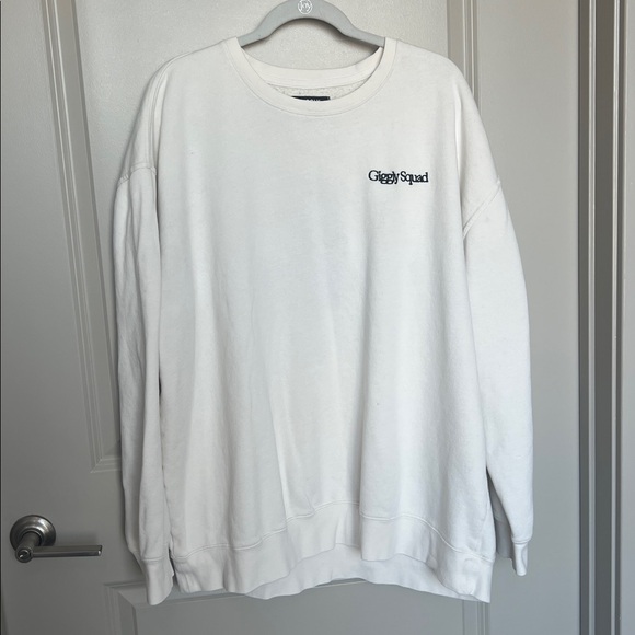 Giggly Squad Cream Crewneck Sweatshirt - Picture 2 of 9